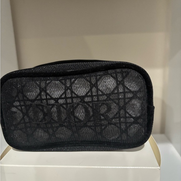 SALE🔥3pc Dior 2025 Black Mesh Makeup Bag w/Diorshow full size mascara & lip - Picture 3 of 16